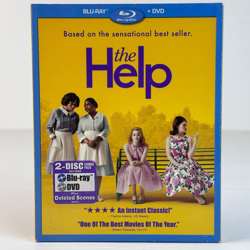 The‎ Help Blu-ray DVD 2-Disc Combo Pack Viola Davis Emma Stone Drama Movie